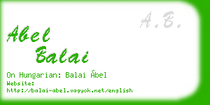abel balai business card