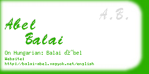 abel balai business card